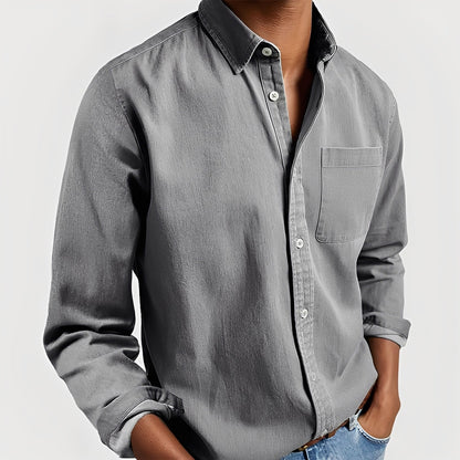 Kaspar - Long-sleeved men's shirt made of cotton
