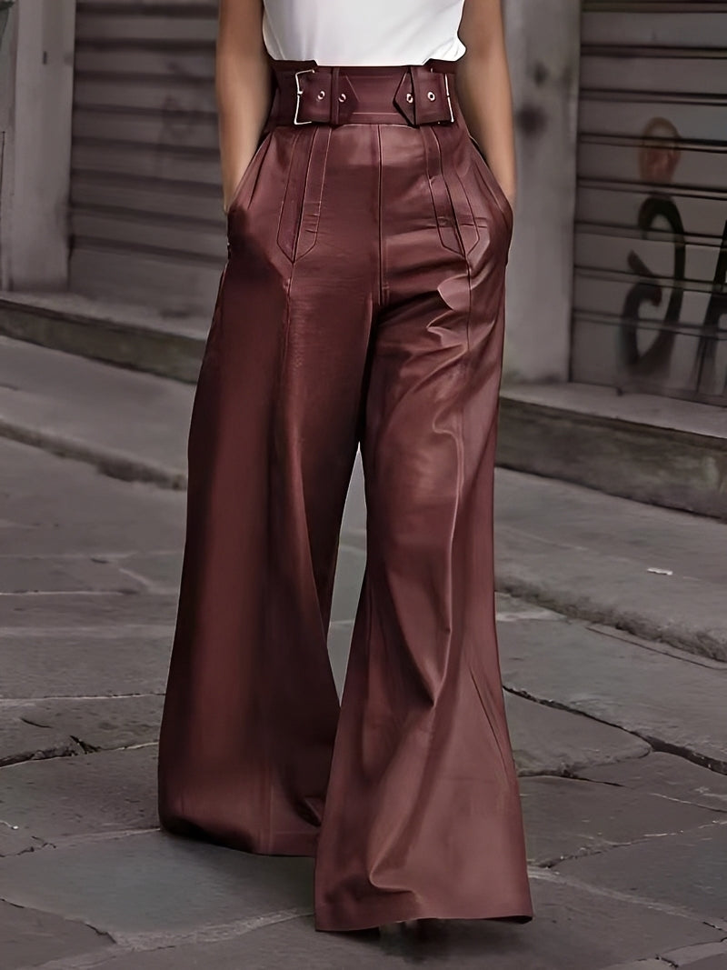 Cathy - Elegante, Hochgeschnittene Weite Hose