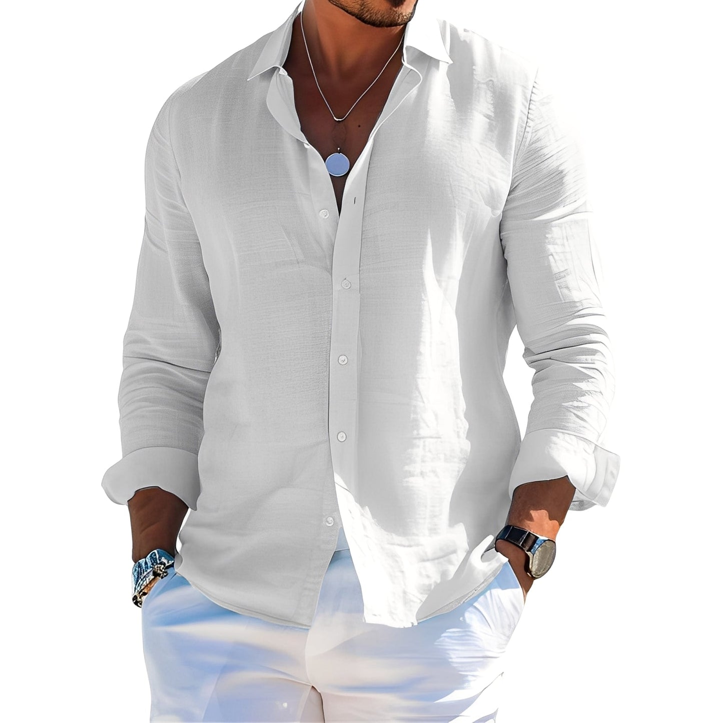 Félicien - Classic men's long-sleeve polo shirts