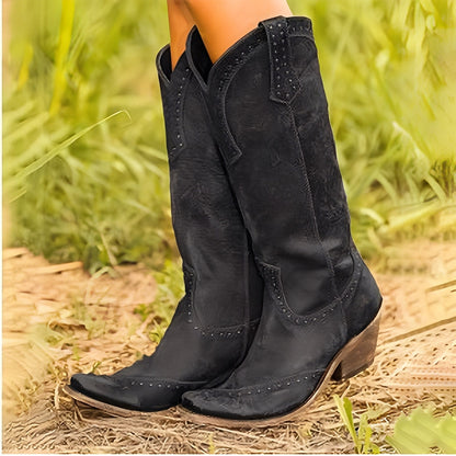 Bernardine - Stylish ankle boots with studs for women