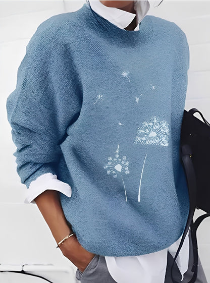 Milly - women's sweater in a modern, loose cut with pattern