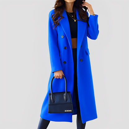 Jasmin - Stylish women's coat with double button placket