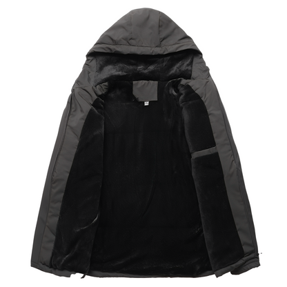 Karl - Universelle Herren-Fleecejacke mit Kapuze