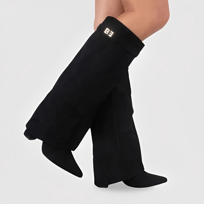 Linette - leather boots with buckle for women