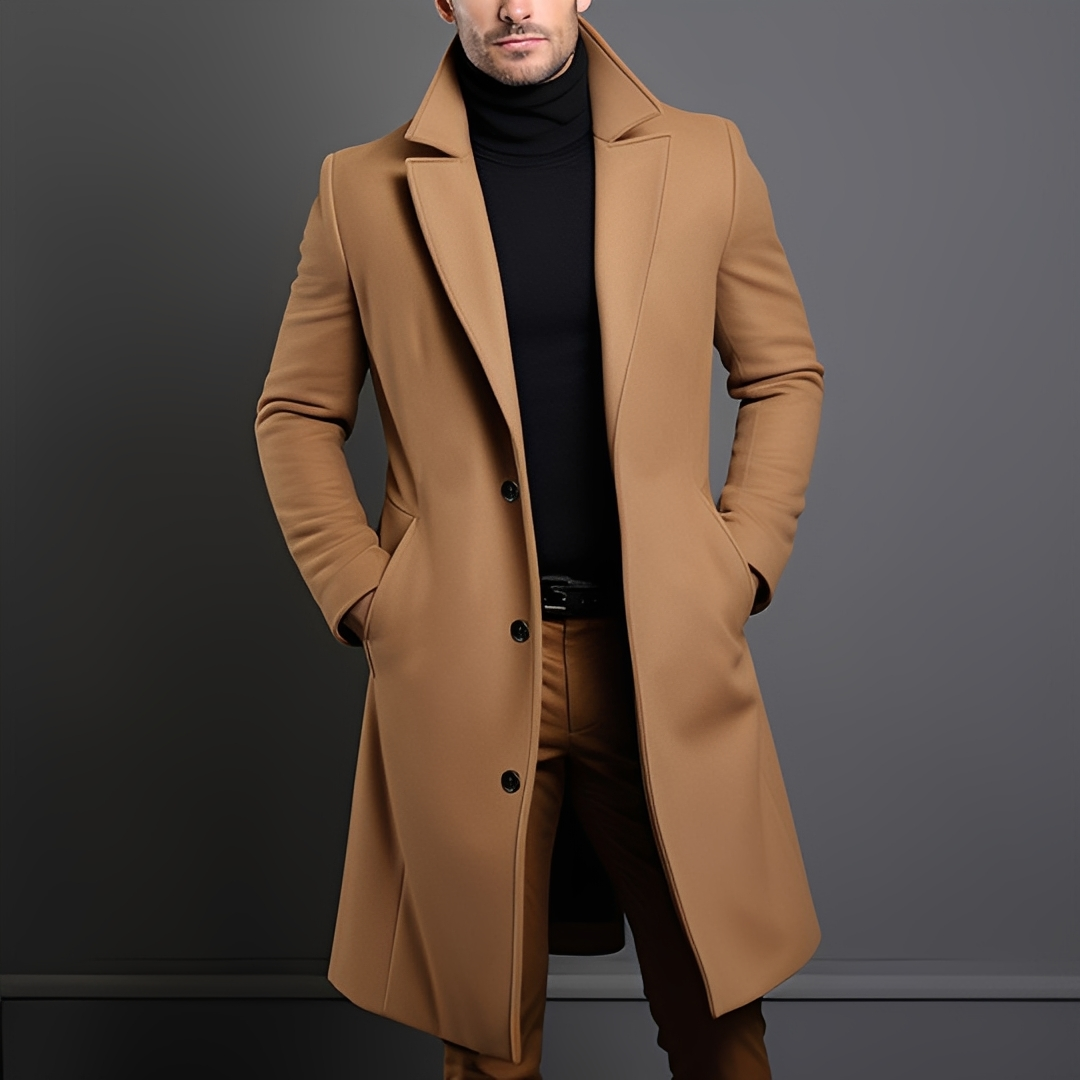 Kévin - Classic men's coat with lapels