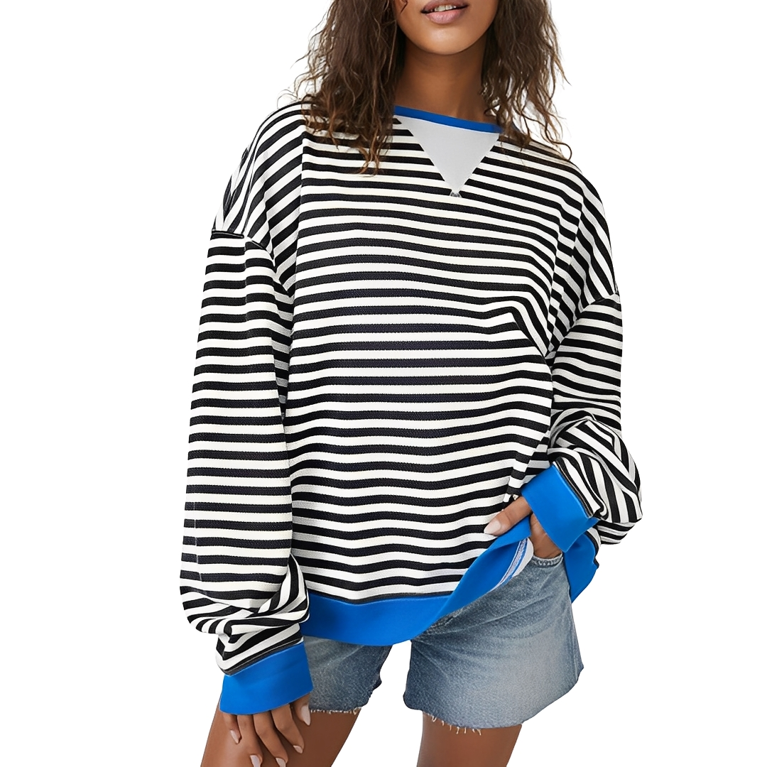 Pénélope - Large striped women's sweater