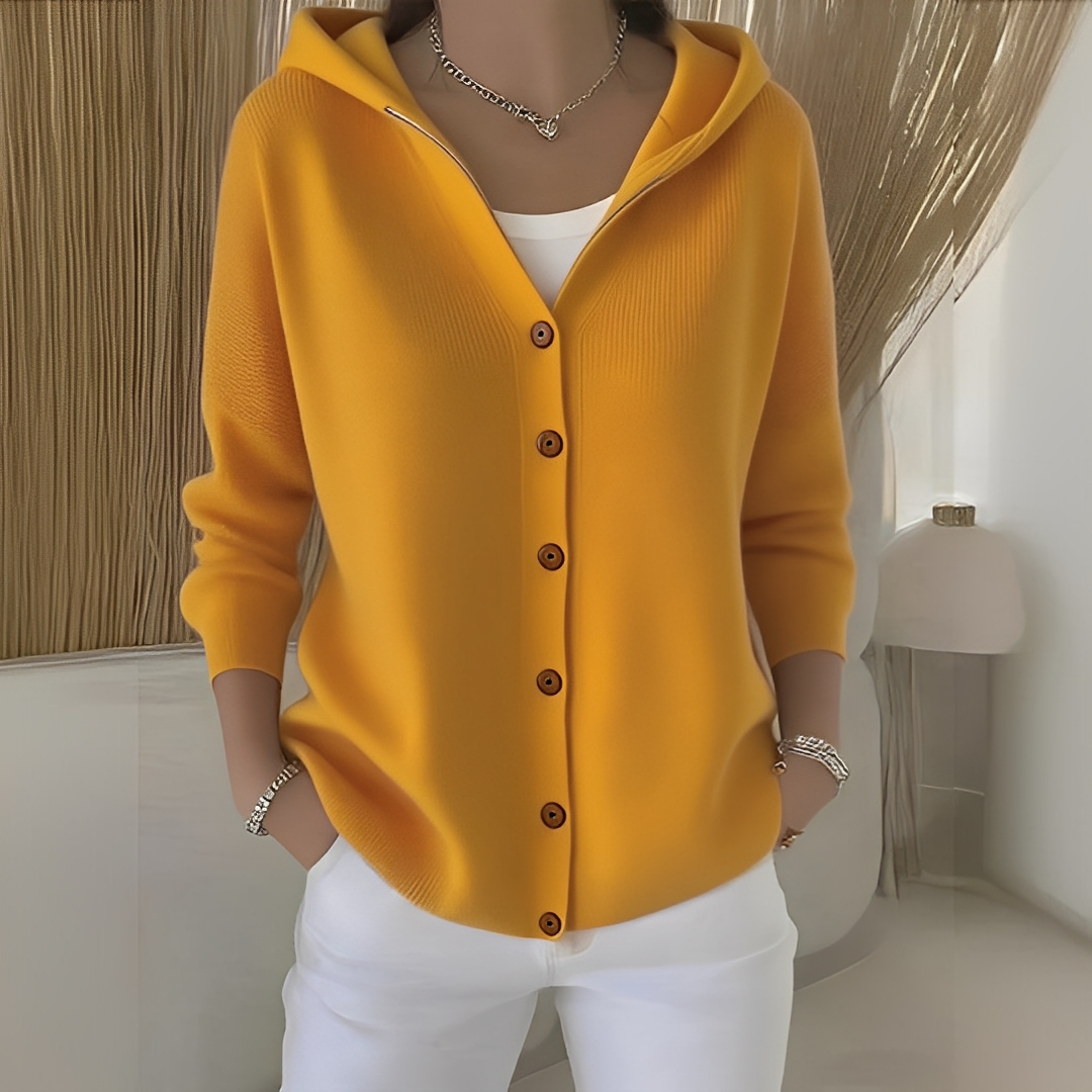 Orianne - Women's cardigan with long cotton sleeves