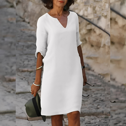 Guilaine - Stilvolles V-Ausschnitt-Kleid für Damen