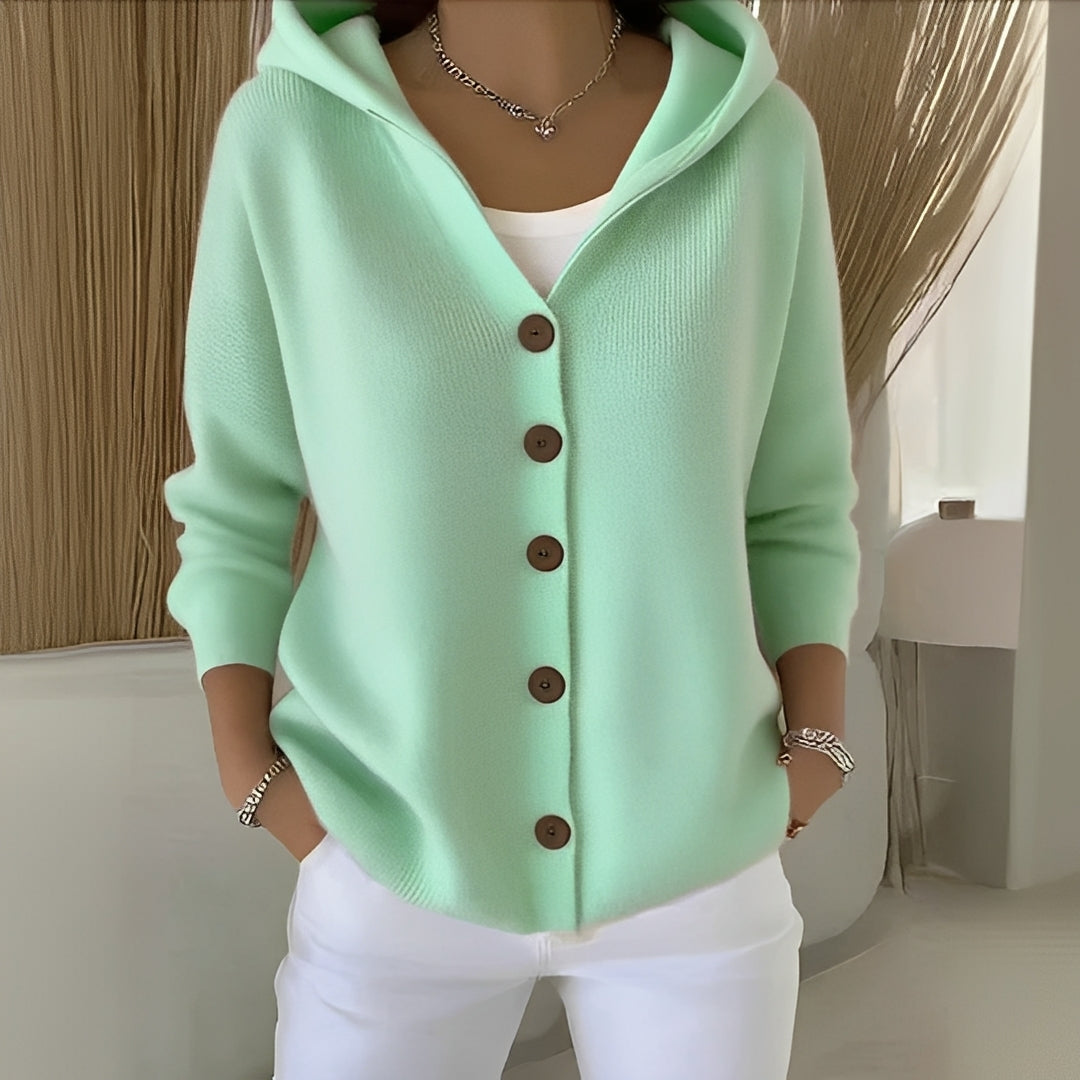 Orianne - Women's cardigan with long cotton sleeves