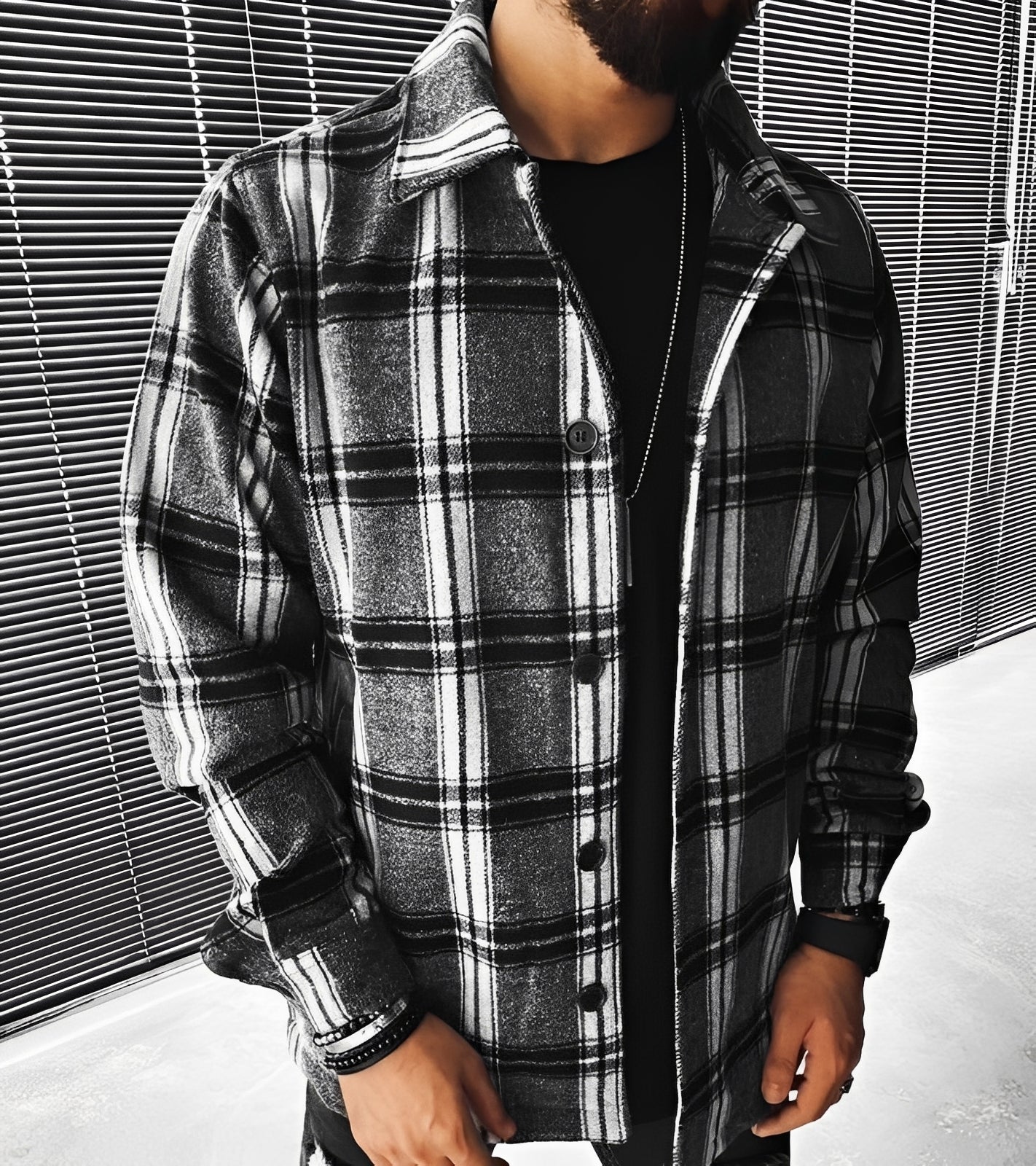 Eugene - Stilvolles kariertes Langarmhemd für Herren