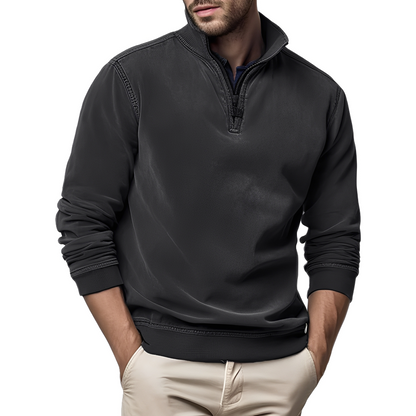 Dunstan - Eleganter Herrenpullover aus gewaschenem Fleece