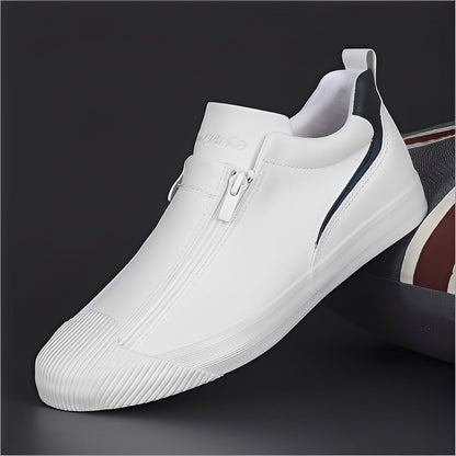 Marcus - leather men's shoes with double zipper