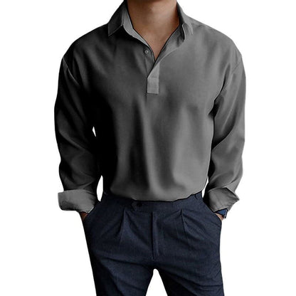 Morten – Long Sleeve Polo Shirt for Men