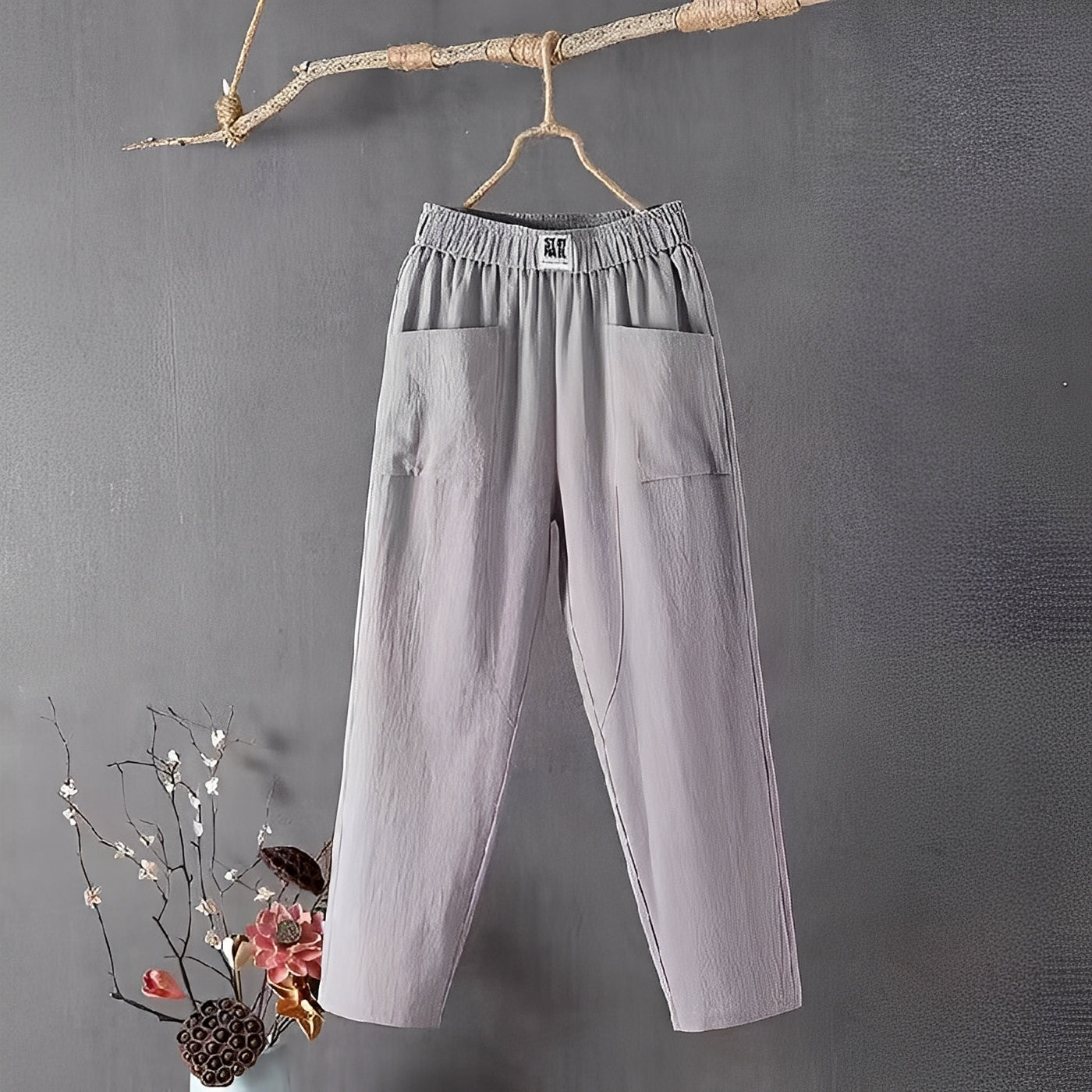 Elodie - women's pants made of cotton and linen