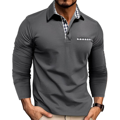 Rupert - Casual Long Sleeve Polo Shirt for Men