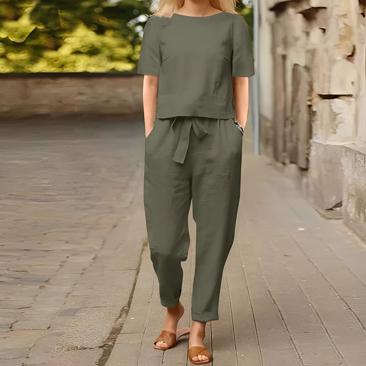 Kerine - Women's set of cotton and linen pants