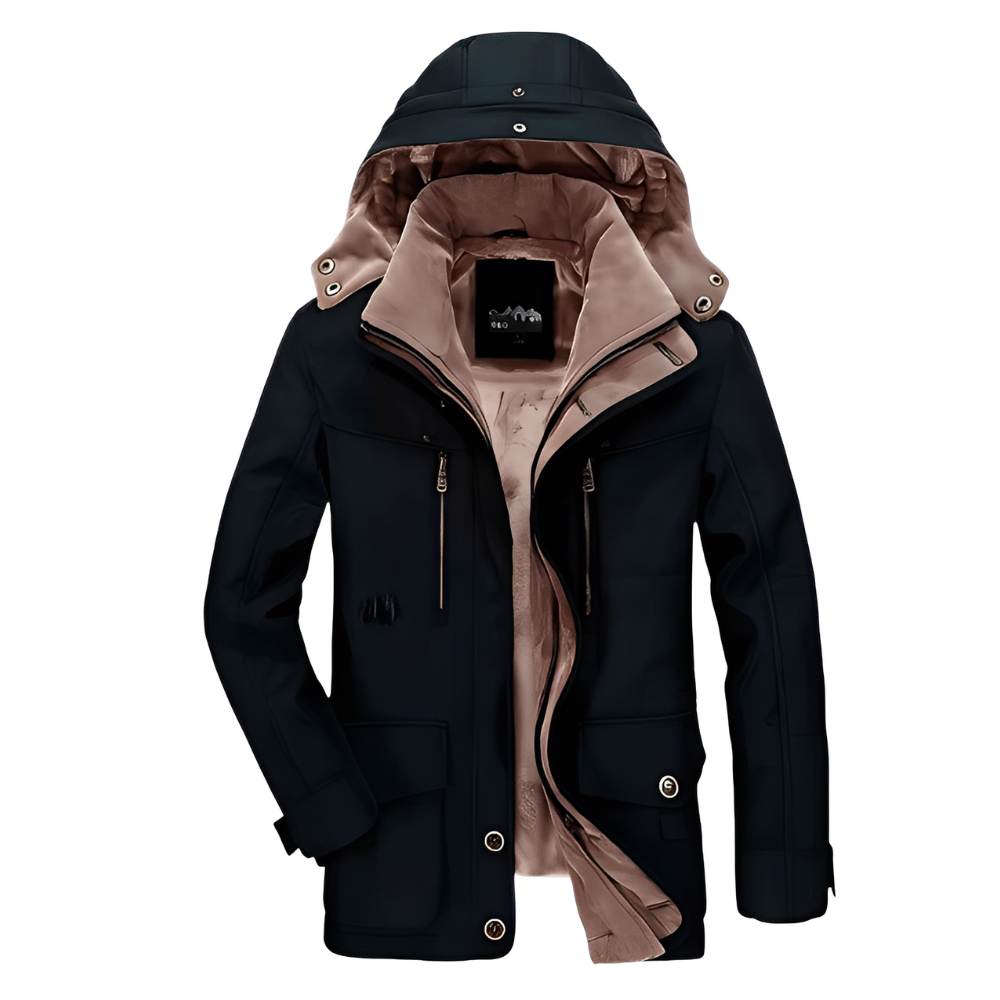 Harold - Men's Winter Jacket with Removable Hood