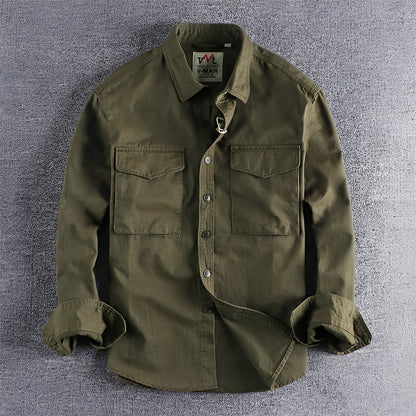 Aamiro - Lässiges Langarmhemd für Herren