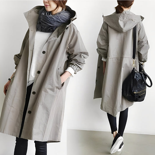 Alicia - women's trench coat with hood