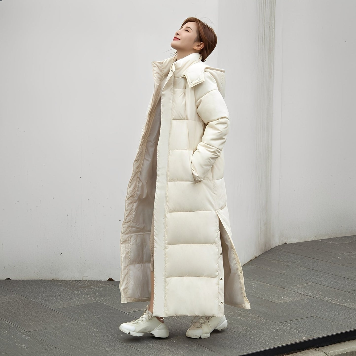 Maylis - Long, warm, quilted women's winter coat