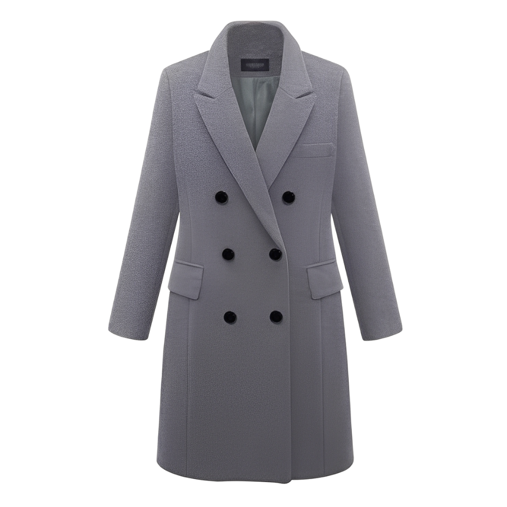 Caroline - Long, stylish wool coat for women