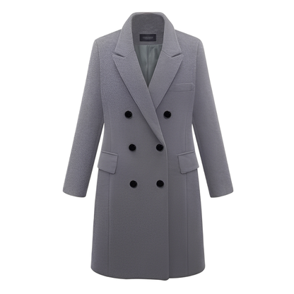 Caroline - Long, stylish wool coat for women