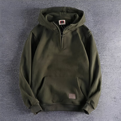 Tommy - Retro-Hoodie mit dickem Reißverschluss für Herren