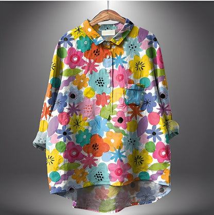 Garance - Classic women's blouse with long sleeves