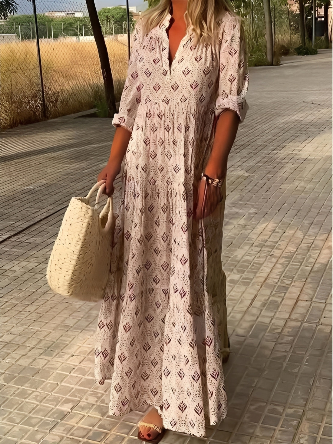 Yasmine - Lässiges, locker geschnittenes Maxikleid für Damen