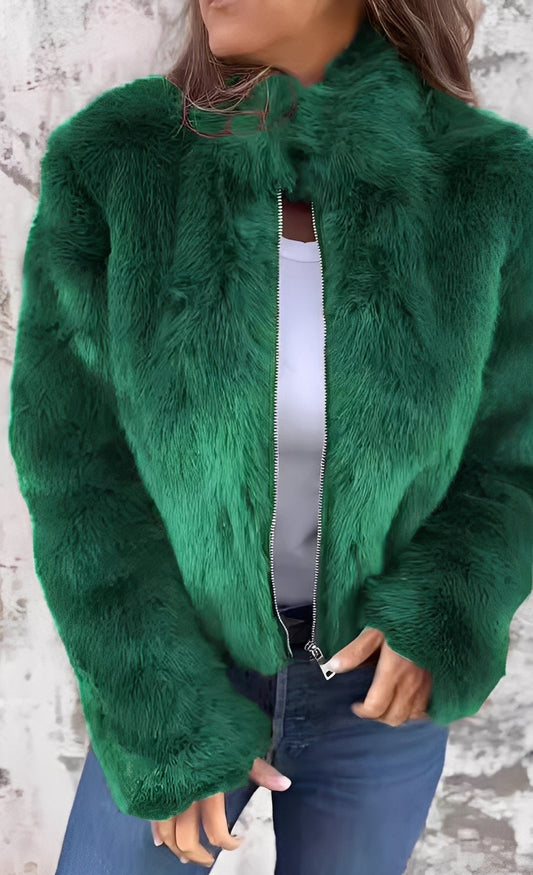 Amanda - Contemporary Women's Plush Coat