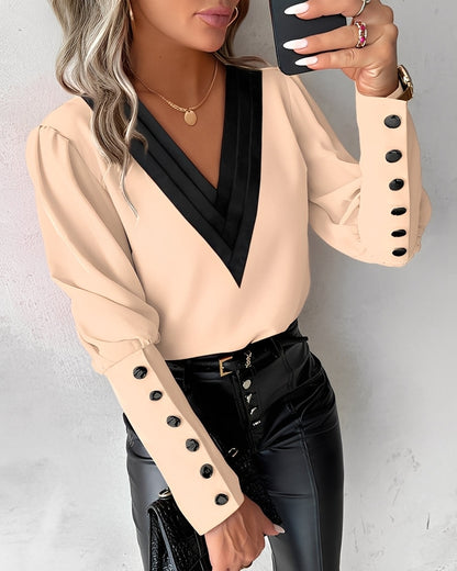 Mikayla - Stylish women's blouse with puff sleeves