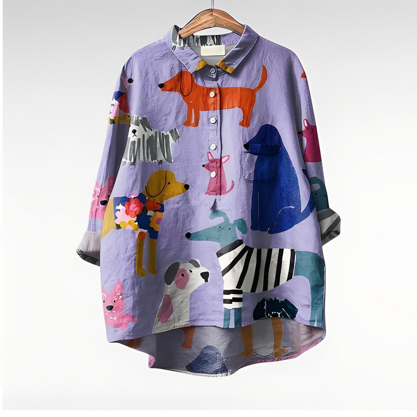 Eyden - Artistic women's long-sleeve blouse