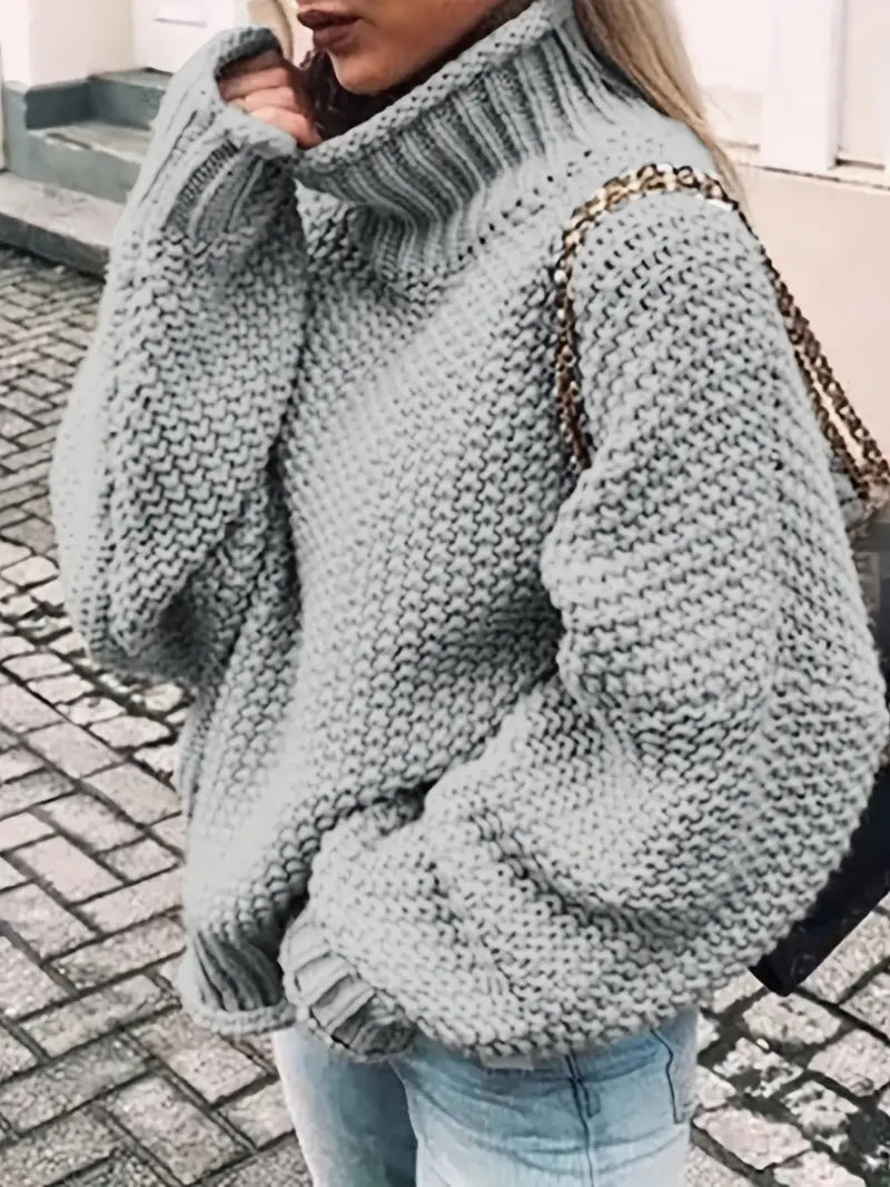 Vale – Unifarbener Rollkragenpullover