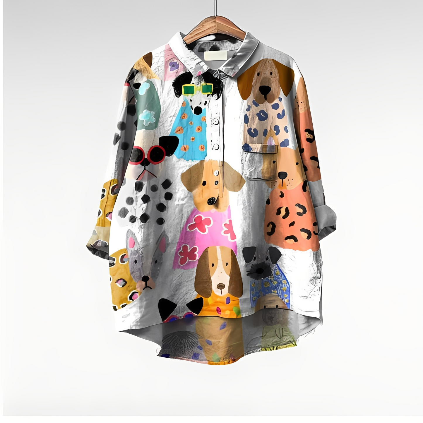 Eyden - Artistic women's long-sleeve blouse