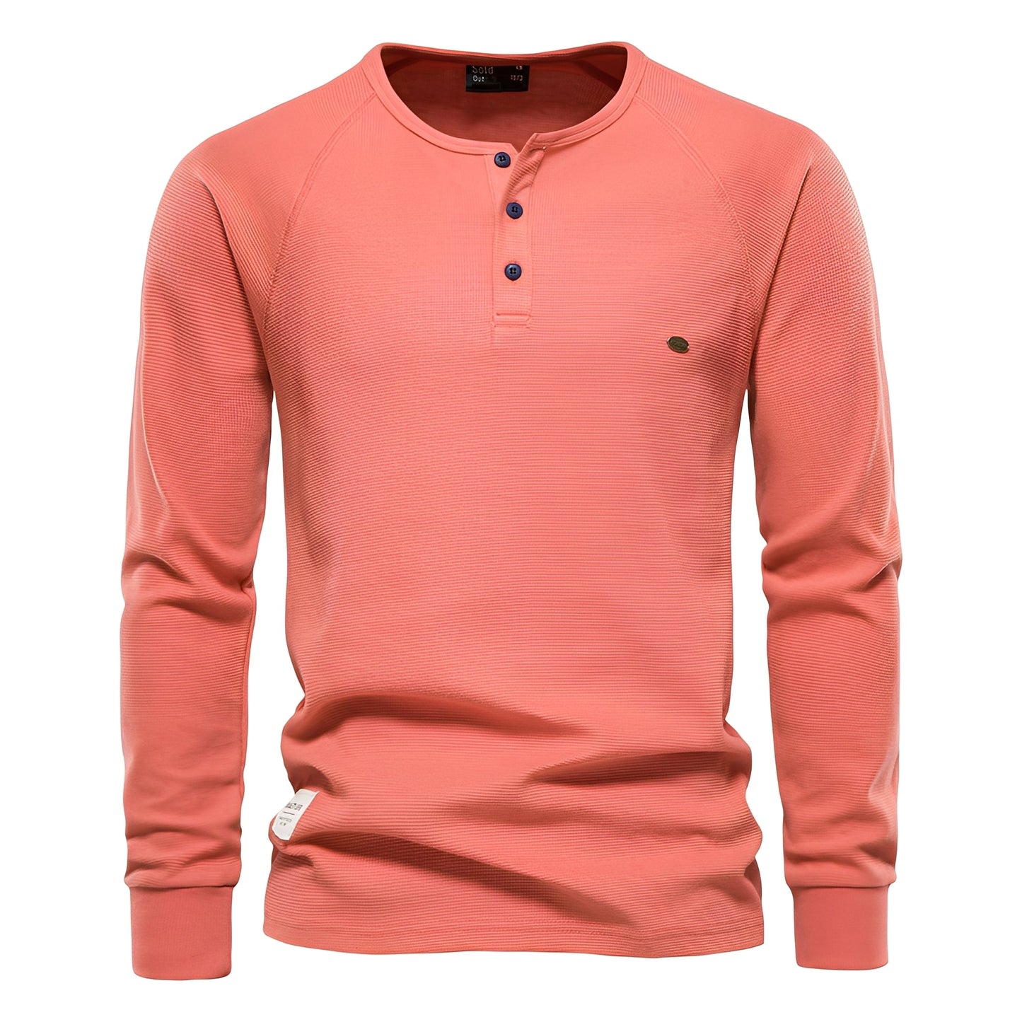 Joachim - Men's long-sleeve shirt made of waffle fabric