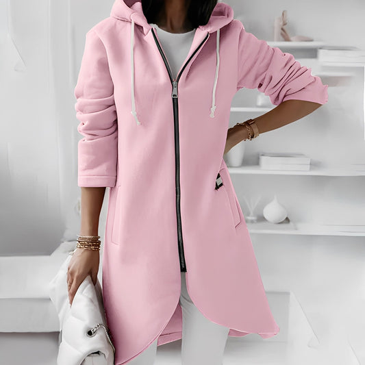 Josepha - Long, comfortable women's hooded jacket