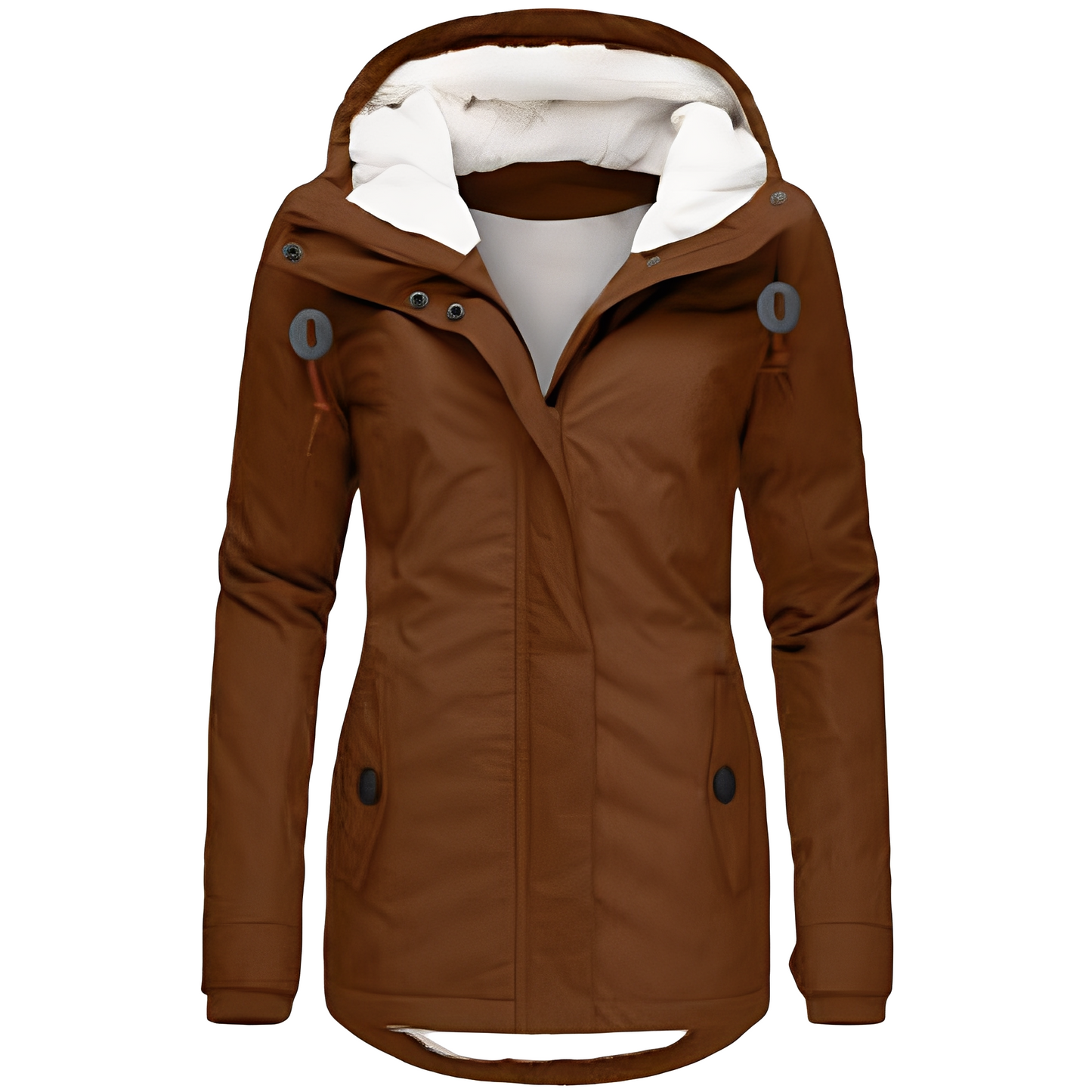 Valary - Women's Velvet Jacket with Hood, Waterproof