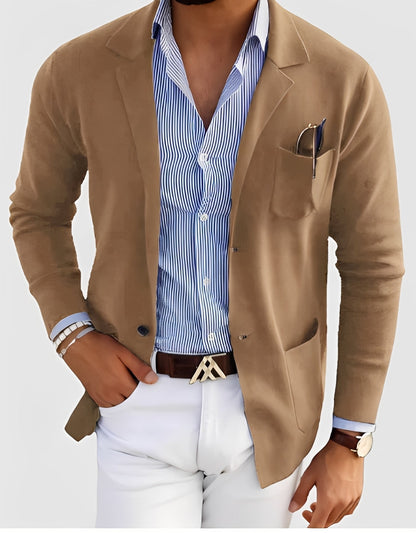 Giffard - Elegant men's wool jacket with double button placket