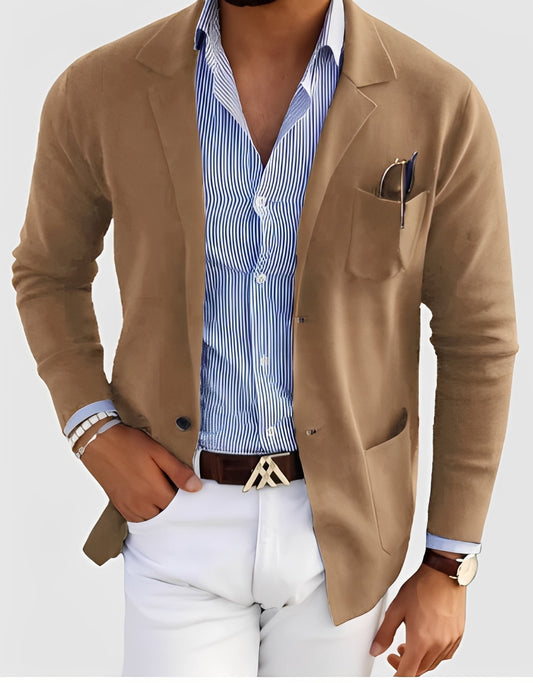 Giffard - Elegant men's wool jacket with double button placket