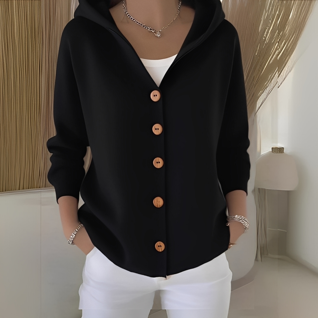 Orianne - Women's cardigan with long cotton sleeves