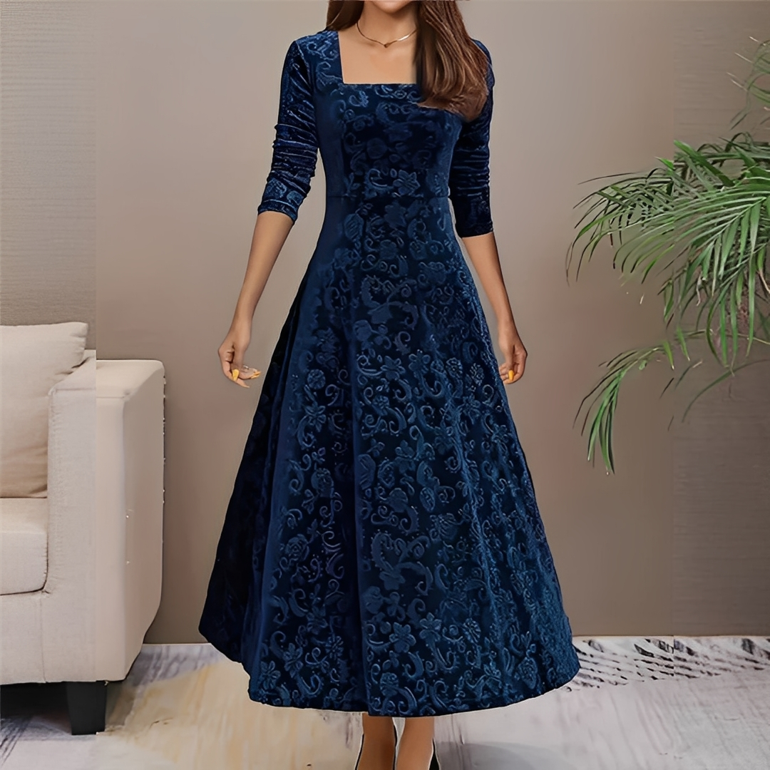 Malvina - Stylish Dress with Square Neckline for Women