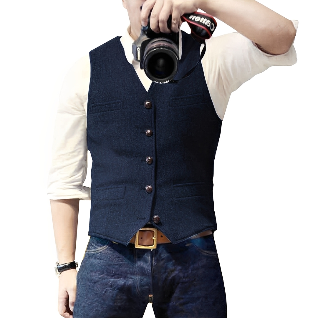 Ismaël - Elegant and casual autumn vest for men