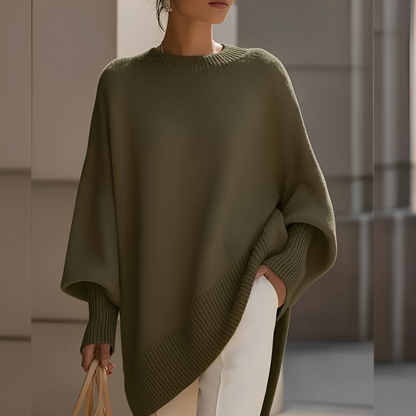 Sylvianne - Oversize-Pullover mit Rundhalsausschnitt für Damen