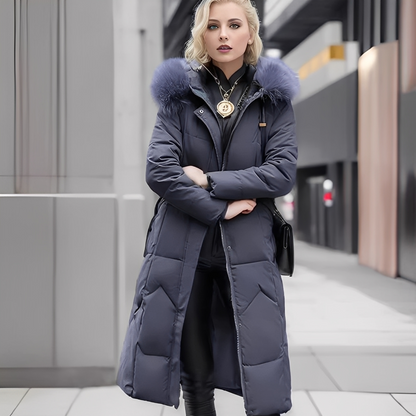 Marcellette - Women's Winter Quilted Coat with Hood