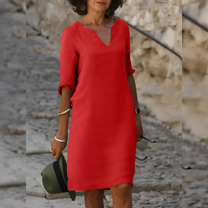 Guilaine - Stilvolles V-Ausschnitt-Kleid für Damen