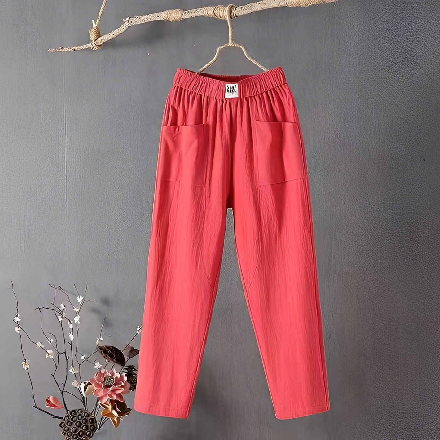 Elodie - women's pants made of cotton and linen