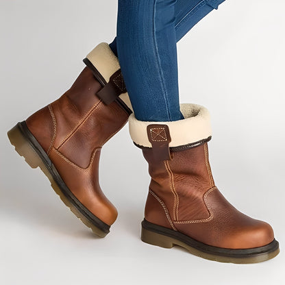 Maïwenn - Elegant Women's Winter Boots Made of Leather
