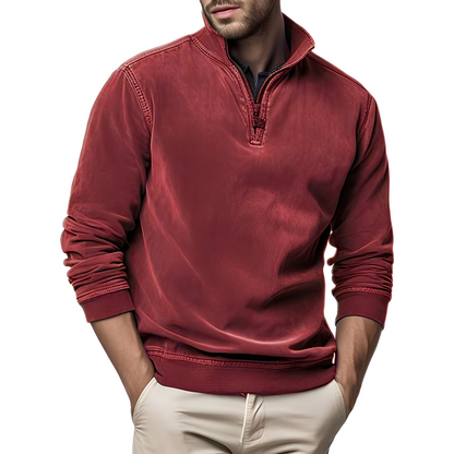 Dunstan - Eleganter Herrenpullover aus gewaschenem Fleece