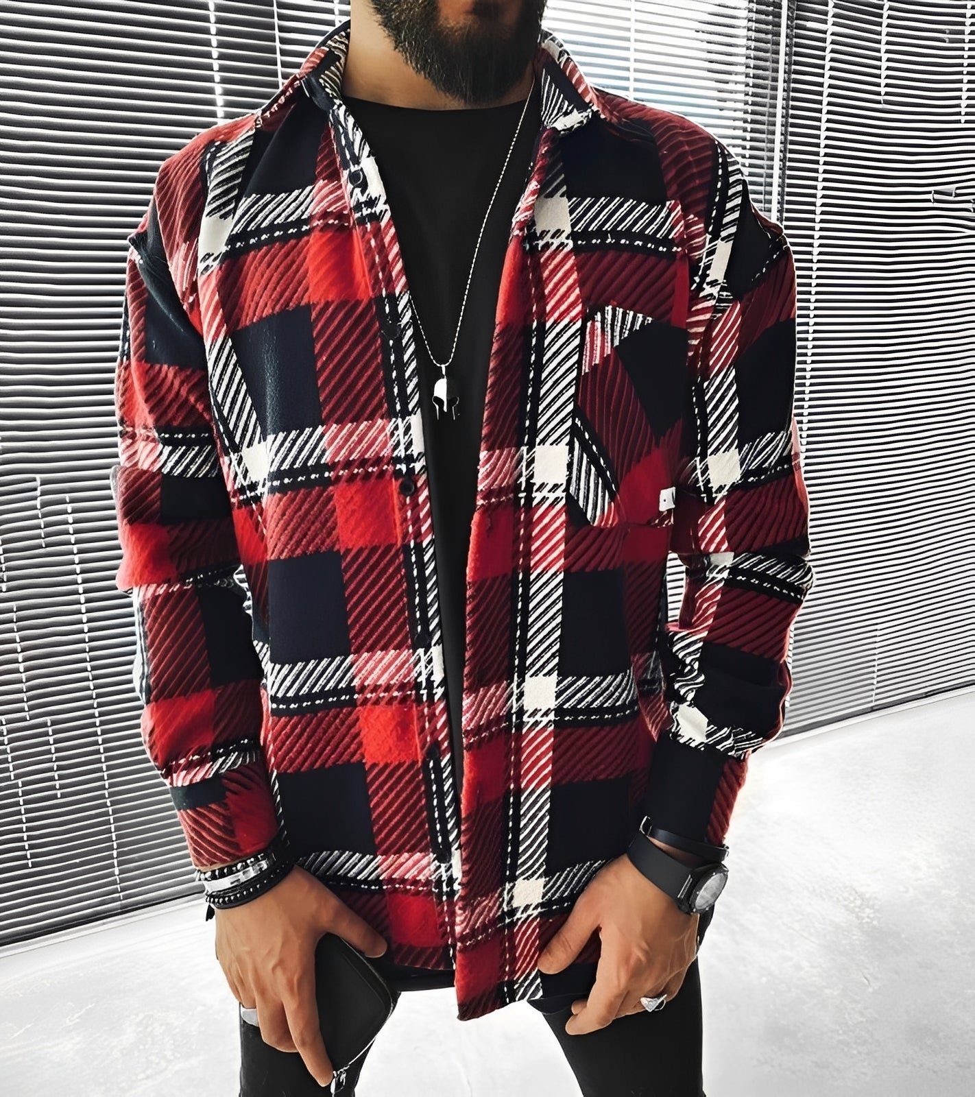 Eugene - Stilvolles kariertes Langarmhemd für Herren