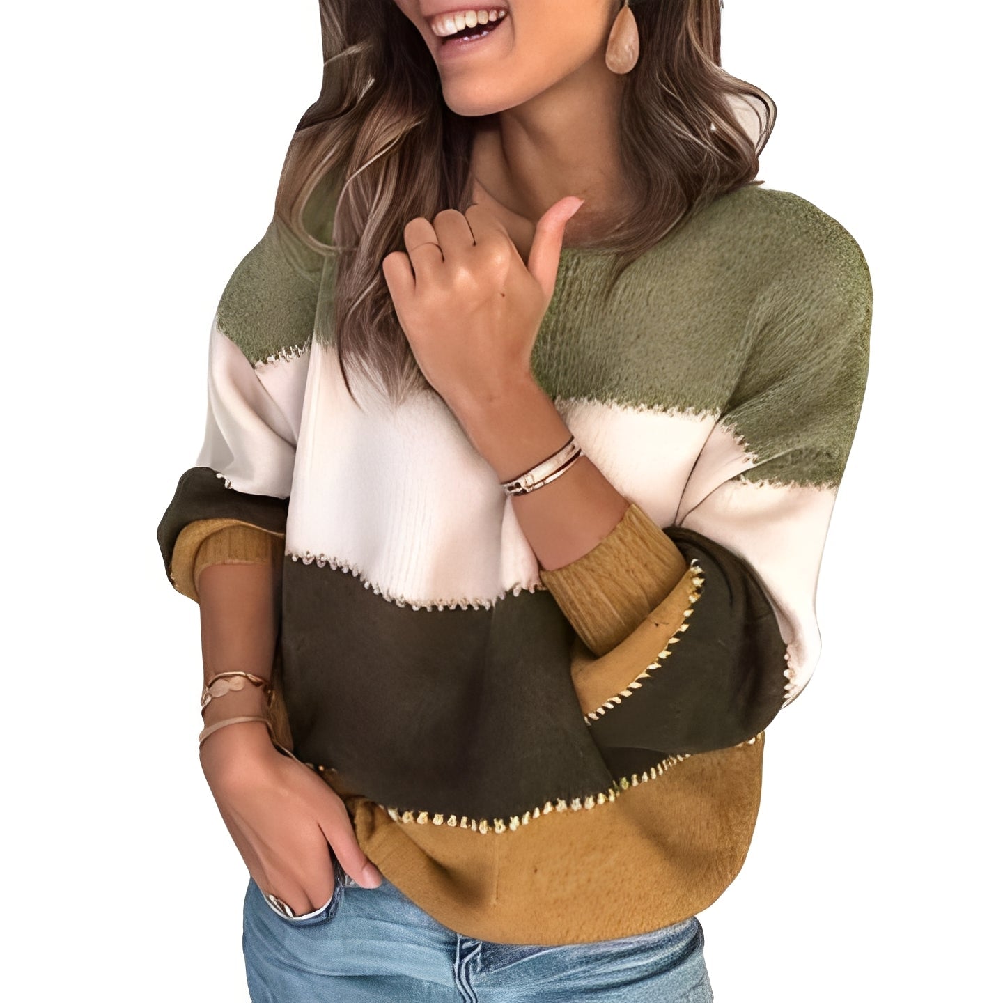 Aubrie - Bequemer Streifenpullover